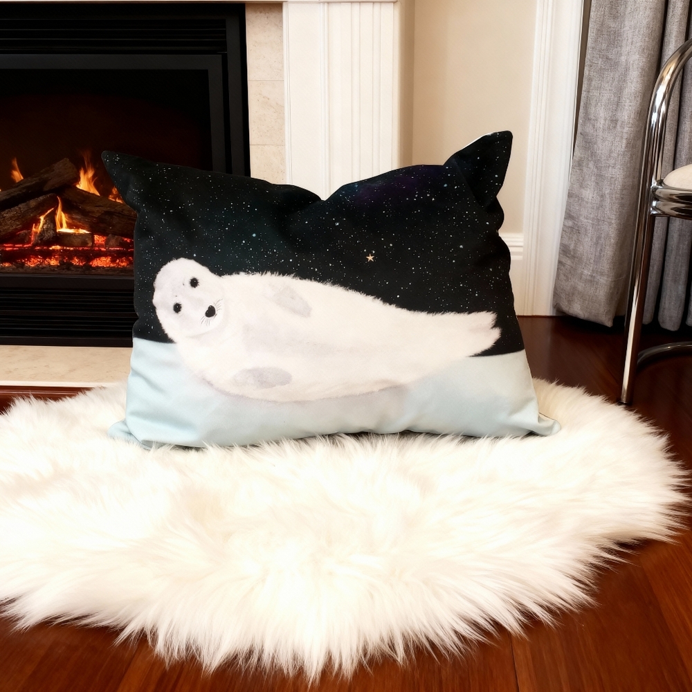 Seal Art Print Throw Pillow Cover 26 X 20